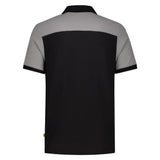 Tricorp Poloshirt Bicolor Naden zwart grijs achterkant 202006