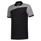 Tricorp Poloshirt Bicolor Naden zwart grijs voorkant 202006