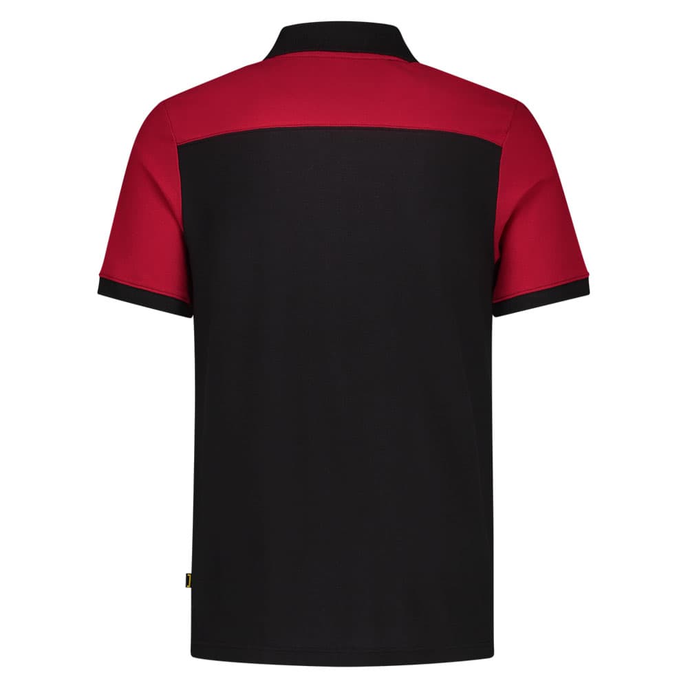 Tricorp Poloshirt Bicolor Naden zwart rood achterkant 202006