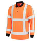 Tricorp Poloshirt RWS Birdseye Lange mouw fluor oranje voorkant 203005