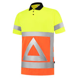 Tricorp Poloshirt Verkeersregelaar fluor oranje fluor geel voorkant 203011