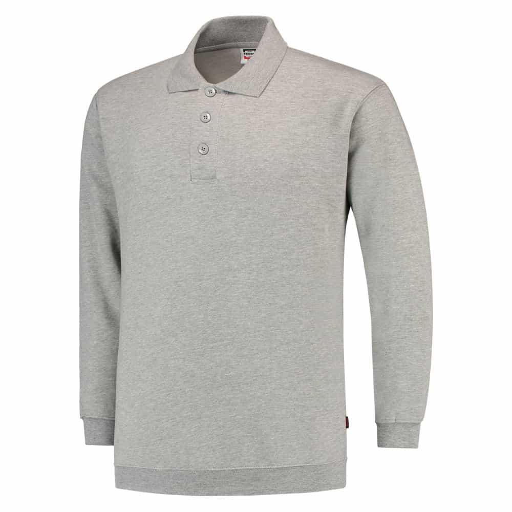 Tricorp Polosweater Boord Basis kleuren grijs melange voorkant 301005/PSB280