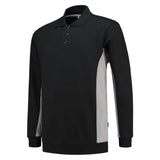 Tricorp Polosweater Bicolor zwart grijs voorkant 302003