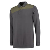 Tricorp Polosweater Bicolor Naden Overige kleuren donkergrijs legergroen voorkant 302004