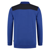 Tricorp Polosweater Bicolor Naden Basis kleuren koningsblauw marineblauw achterkant 302004