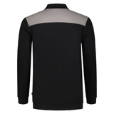 Tricorp Polosweater Bicolor Naden Basis kleuren zwart grijs achterkant 302004