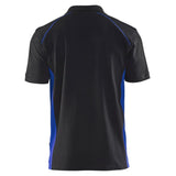 Blaklader Poloshirt Pique zwart korenblauw achterkant 33241050