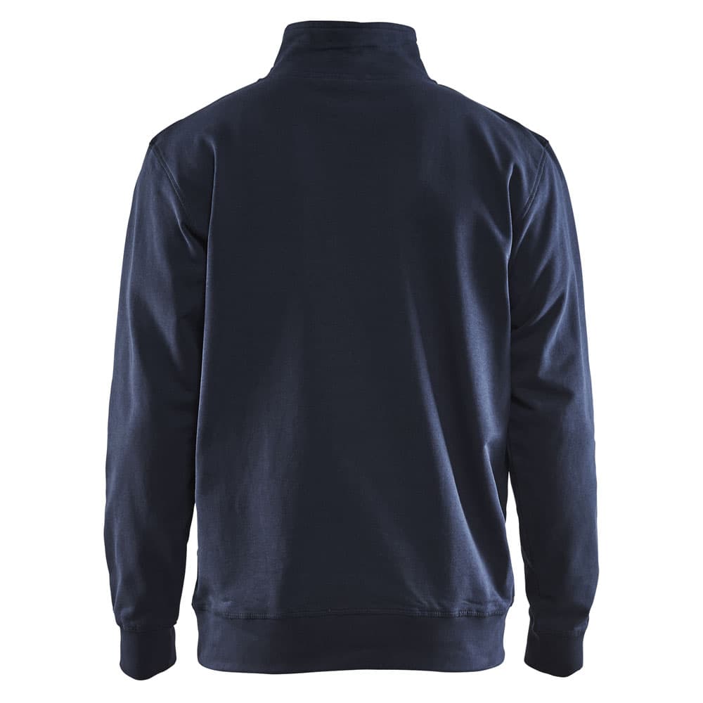 Blaklader Sweatshirt Bi-Colour met halve rits donker marineblauw zwart achterkant 33531158