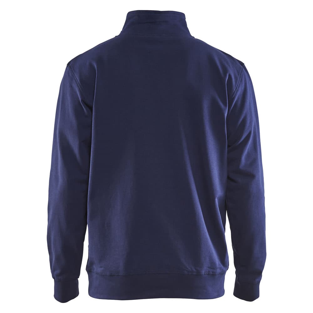 Blaklader Sweatshirt Bi-Colour met halve rits marineblauw fluor geel achterkant 33531158