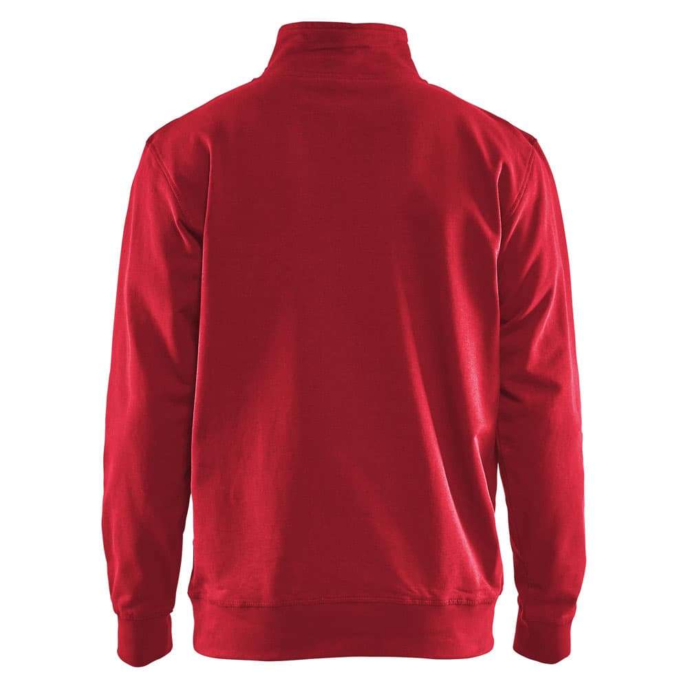 Blaklader Sweatshirt Bi-Colour met halve rits rood zwart achterkant 33531158