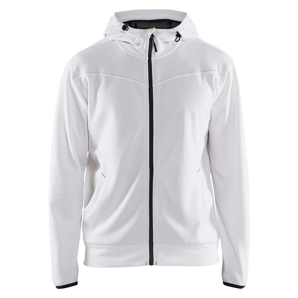Blaklader hoodie met rits wit donkergrijs voorkant 336325261098