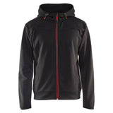 Blaklader hoodie met rits zwart rood voorkant 336325261098