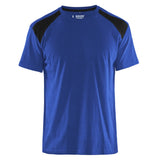 Blaklader T-Shirt Bi-Colour korenblauw zwart voorkant  33791042
