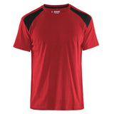 Blaklader T-Shirt Bi-Colour rood zwart voorkant 33791042
