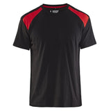 Blaklader T-Shirt Bi-Colour zwart rood voorkant 33791042