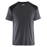 Blaklader T-Shirt Bi-Colour medium grijs zwart voorkant 33791042
