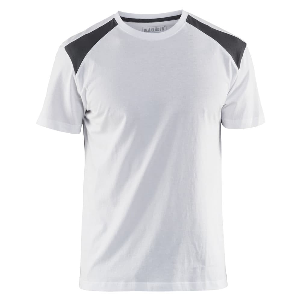 Blaklader T-Shirt Bi-Colour wit donkergrijs voorkant 33791042