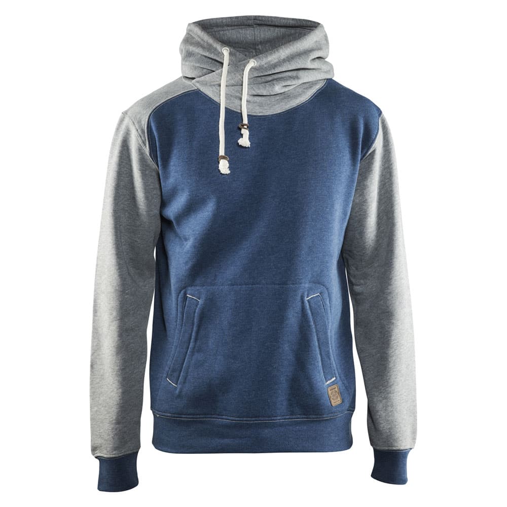 Blaklader hooded sweatshirt blauw melange grijs voorkant  339911578790