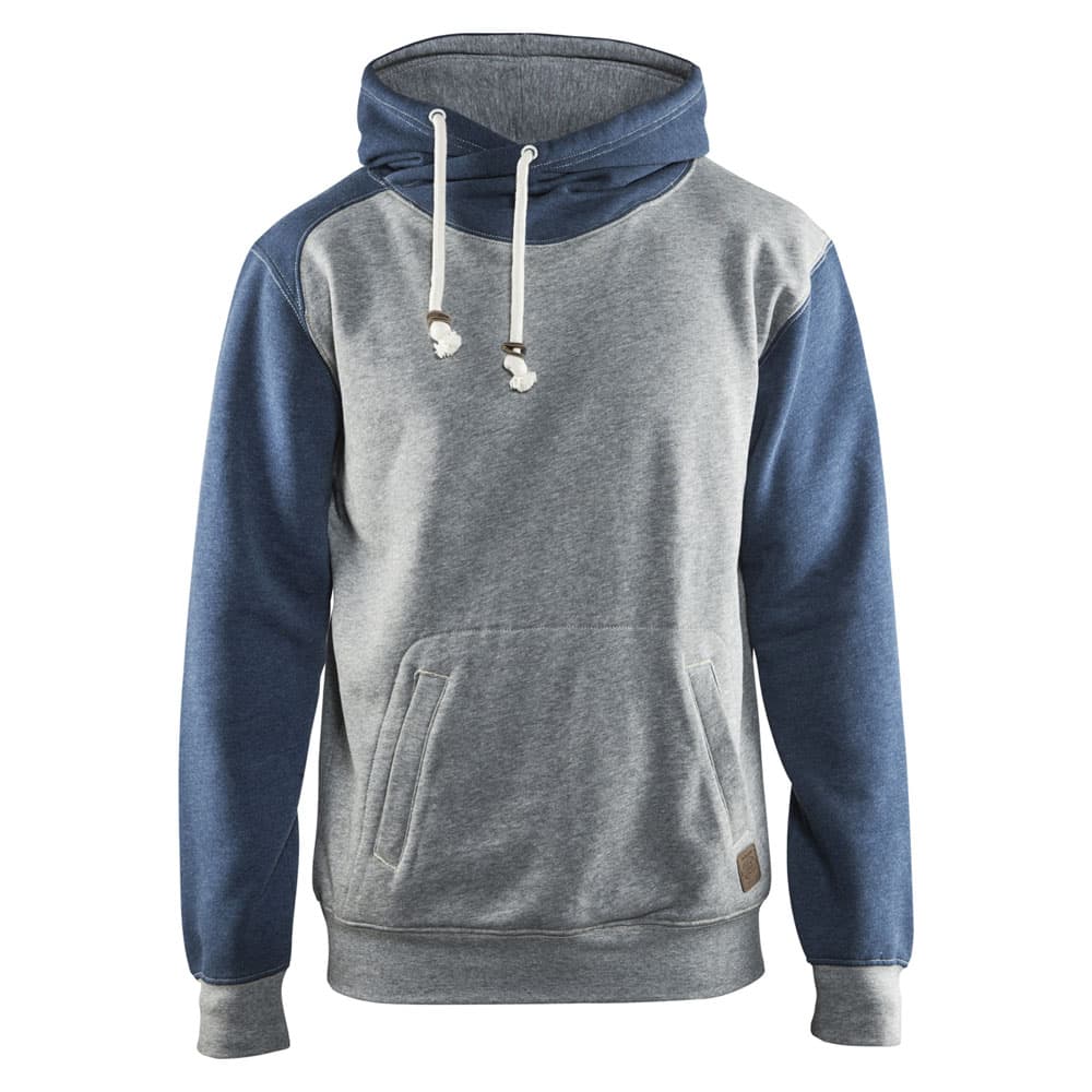Blaklader hooded sweatshirt grijs melee blauw voorkant 339911578790