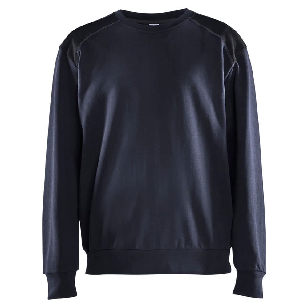 Blaklader sweatshirt bi-colour donker marineblauw zwart voorkant 35801158