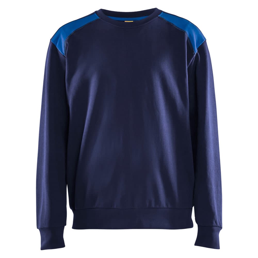 Blaklader sweatshirt bi-colour marineblauw korenblauw voorkant 35801158