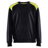 Blaklader sweatshirt bi-colour zwart high vis geel voorkant 35801158