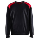 Blaklader sweatshirt bi-colour zwart rood voorkant 35801158