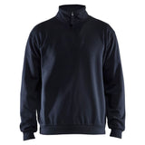 Blaklader sweatshirt met halve rits donker marineblauw voorkant 35871169