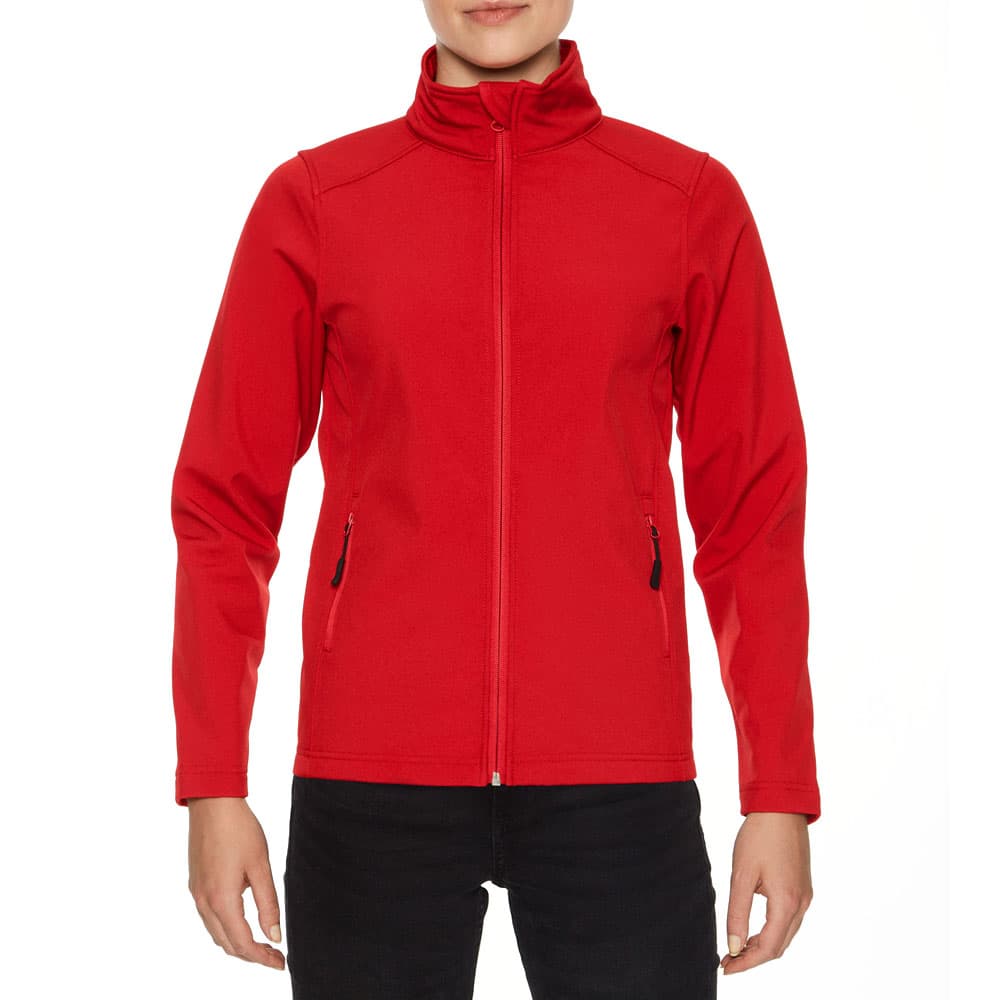 Gildan Hammer Softshell Jacket for her rood voorkant GILSS800L
