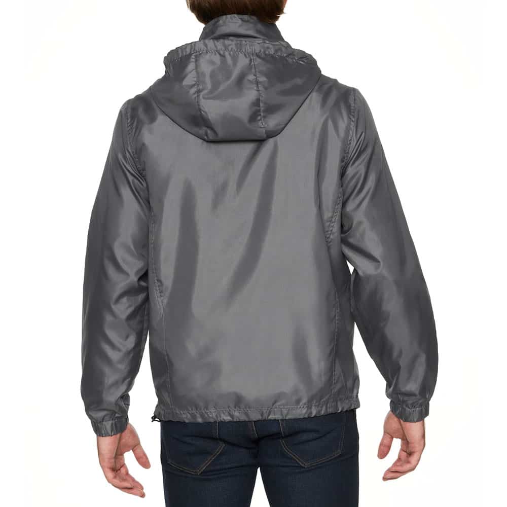 Gildan Hammer Windwear Jacket unisex grijs achterkant GILWR800