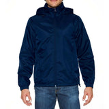 Gildan Hammer Windwear Jacket unisex marineblauw voorkant GILWR800