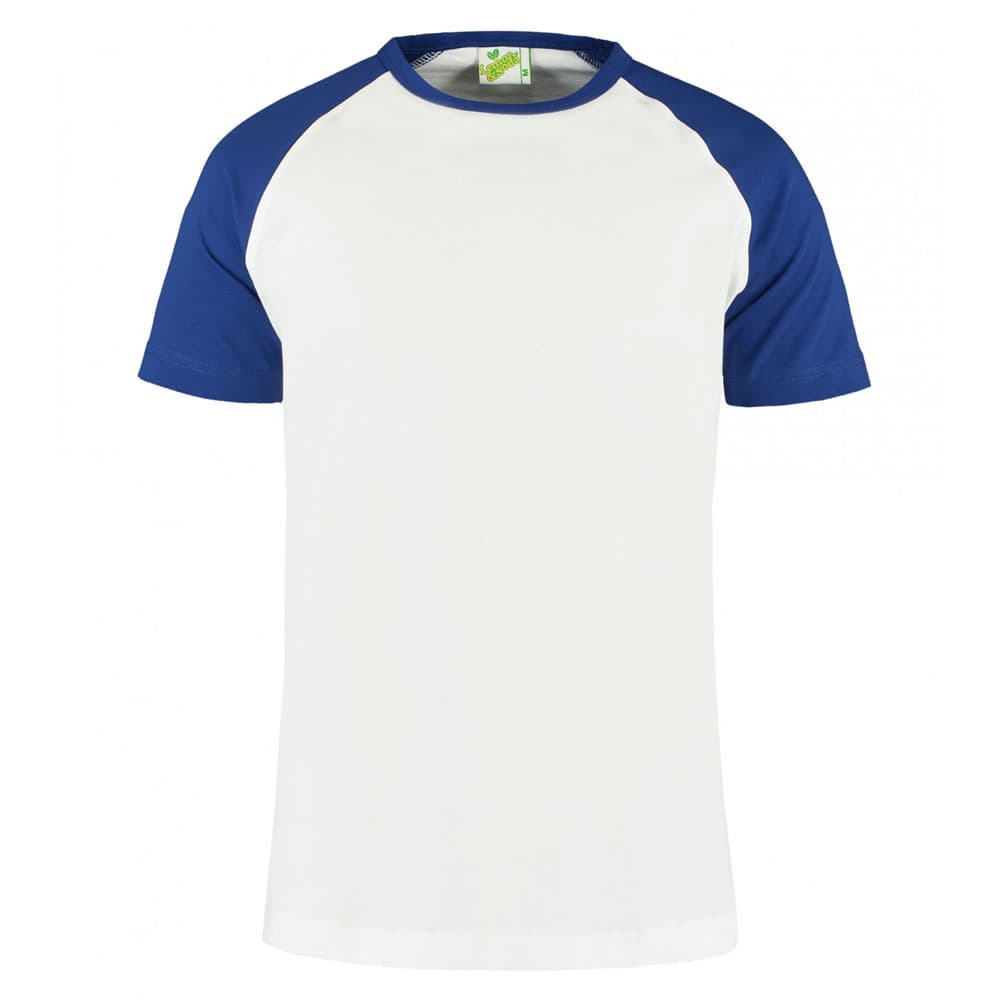 Lemon & Soda Baseball T-shirt Short Sleeves wit koningsblauw voorkant LEM1175
