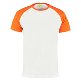 Lemon & Soda Baseball T-shirt Short Sleeves wit oranje voorkant LEM1175