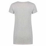 Lemon & Soda Cotton Elastane V-neck T-shirt Short Sleeves for her grijs melange achterkant LEM1262
