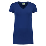 Lemon & Soda Cotton Elastane V-neck T-shirt Short Sleeves for her koningsblauw voorkant LEM1262