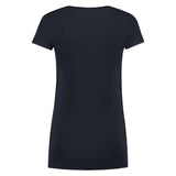 Lemon & Soda Cotton Elastane V-neck T-shirt Short Sleeves for her marineblauw achterkant LEM1262