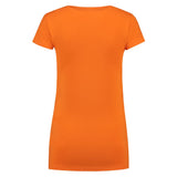 Lemon & Soda Cotton Elastane V-neck T-shirt Short Sleeves for her oranje achterkant  LEM1262