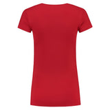 Lemon & Soda Cotton Elastane V-neck T-shirt Short Sleeves for her rood achterkant LEM1262