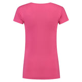 Lemon & Soda Cotton Elastane V-neck T-shirt Short Sleeves for her roze achterkant LEM1262