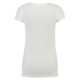 Lemon & Soda Cotton Elastane V-neck T-shirt Short Sleeves for her wit achterkant LEM1262