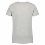 Lemon & Soda Cotton Elastane V-neck T-shirt Short Sleeves for him grijs melange achterkant LEM1264