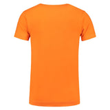 Lemon & Soda Cotton Elastane V-neck T-shirt Short Sleeves for him oranje achterkant LEM1264