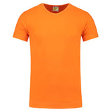 Lemon & Soda Cotton Elastane V-neck T-shirt Short Sleeves for him oranje voorkant  LEM1264