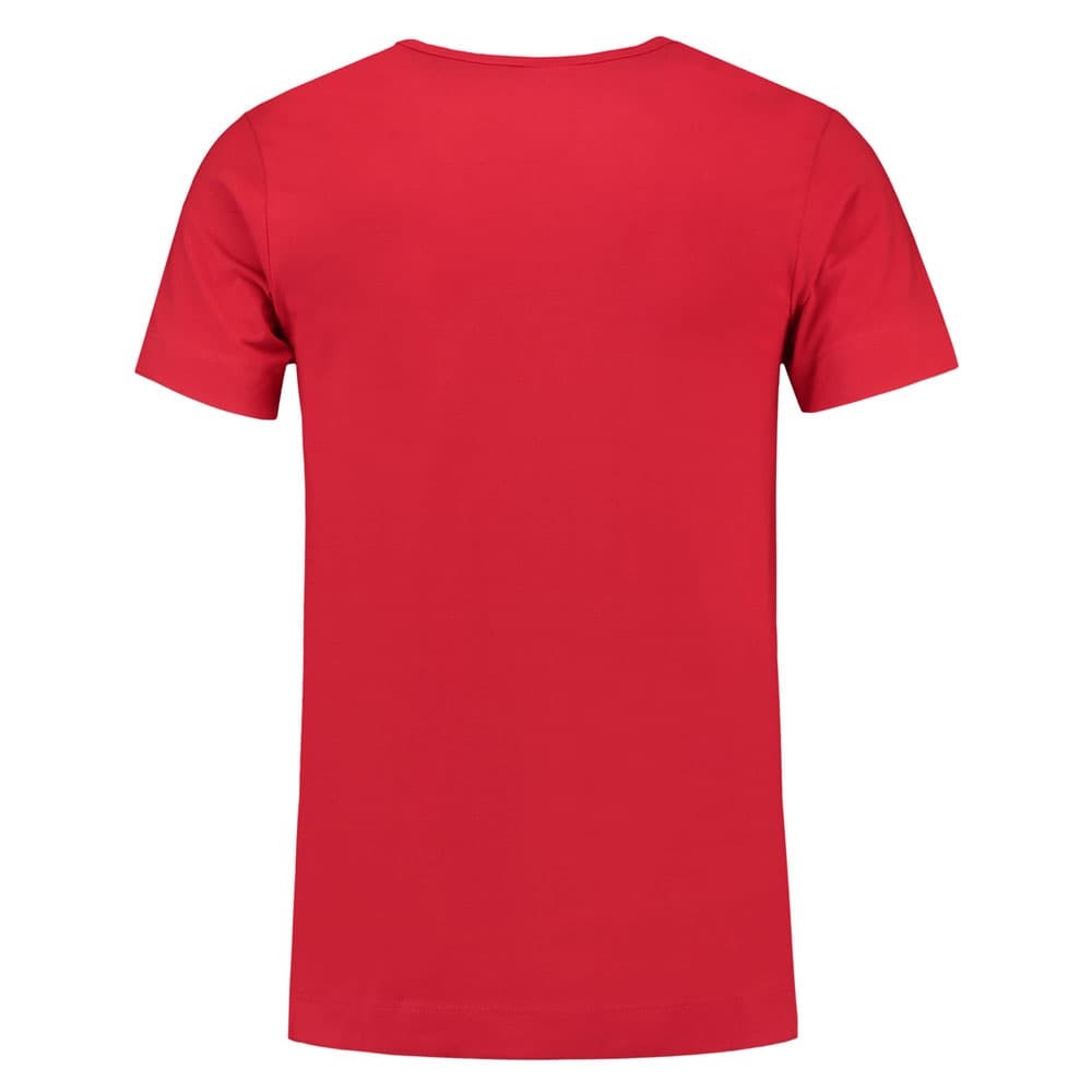 Lemon & Soda Cotton Elastane V-neck T-shirt Short Sleeves for him rood achterkant  LEM1264