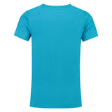 Lemon & Soda Cotton Elastane V-neck T-shirt Short Sleeves for him turquoise achterkant LEM1264