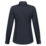Lemon & Soda Stretch Poly-Cotton Mix Poplin Shirt Long Sleeves for her marineblauw achterkant LEM3923