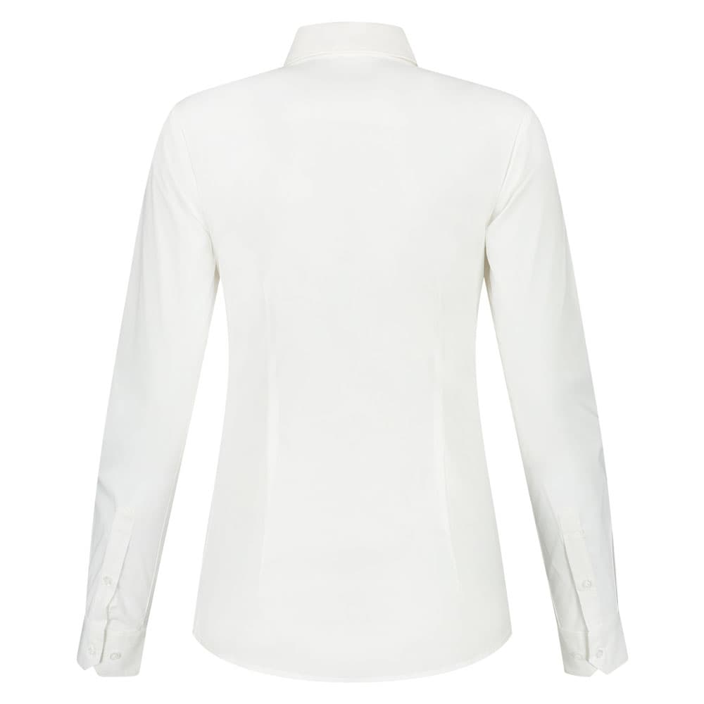 Lemon & Soda Stretch Poly-Cotton Mix Poplin Shirt Long Sleeves for her wit achterkant LEM3923