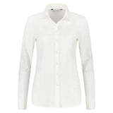 Lemon & Soda Stretch Poly-Cotton Mix Poplin Shirt Long Sleeves for her wit voorkant LEM3923