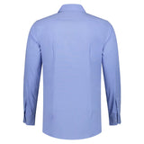 Lemon & Soda Stretch Poly-Cotton Mix Poplin Shirt Long Sleeves for him lichtblauw achterkant LEM3925
