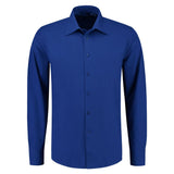 Lemon & Soda Poly-cotton Mix Poplin Shirt Long Sleeves for him koningsblauw voorkant LEM3935